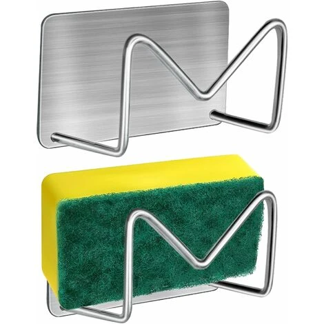 Lot De 2 Porte-éponge Auto-adhésif, Porte Éponge Evier Cuisine En Acier Inoxydable 304 Sans Perçage Support Éponge Pour Égouttoir - Argenté 1 Lot De 2 Porte-éponge Auto-adhésif, Porte Éponge Evier Cuisine En Acier Inoxydable 304 Sans Perçage Support Éponge Pour Égouttoir - Argenté