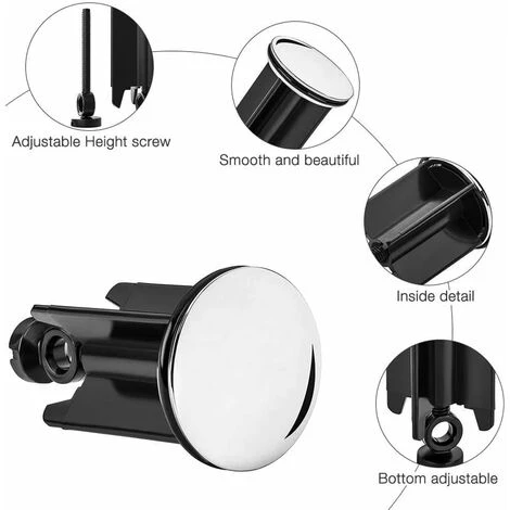 Bouchon Bonde Lavabo,2 PCS Premium Bouchon Evier Universel Bouchon D Evier, Inoxydable Et Anti-Calcaire, Pour Lavabo Bidet, Salle De Bain (40mm) 3 Bouchon Bonde Lavabo,2 PCS Premium Bouchon Evier Universel Bouchon D Evier, Inoxydable Et Anti-Calcaire, Pour Lavabo Bidet, Salle De Bain (40mm) – Image 3