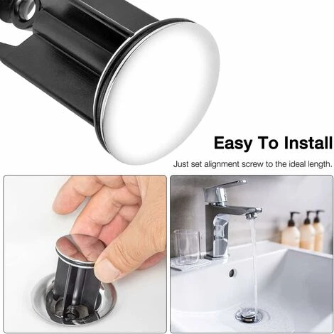 Bouchon Bonde Lavabo,2 PCS Premium Bouchon Evier Universel Bouchon D Evier, Inoxydable Et Anti-Calcaire, Pour Lavabo Bidet, Salle De Bain (40mm) 5 Bouchon Bonde Lavabo,2 PCS Premium Bouchon Evier Universel Bouchon D Evier, Inoxydable Et Anti-Calcaire, Pour Lavabo Bidet, Salle De Bain (40mm) – Image 5