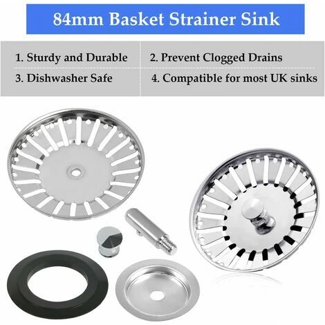 Lot De 2 Bouchons De Crépine D'évier, 84 Mm De Remplacement Du Bouchon De Vidange D'évier, Bouchon De Filtre D'évier En Acier Inoxydable Pour Cuisine Ou Baignoire, Douche, Plateau De Lavabo 4 Lot De 2 Bouchons De Crépine D'évier, 84 Mm De Remplacement Du Bouchon De Vidange D'évier, Bouchon De Filtre D'évier En Acier Inoxydable Pour Cuisine Ou Baignoire, Douche, Plateau De Lavabo – Image 4