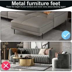 Pieds De Meuble Pieds De Table En Métal Fer Pieds De Meuble Pieds D'armoire Pieds De Socle-Noir Mat-13cm -Promos Gout Cuisine Boutique 81064019 5