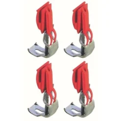4x Fixation Clip Pour évier 30 X 42mm Acier Inoxydable Et Plastique Rouge Franke Cuisine Pince Accessoire Pièce Rechange Lavabo