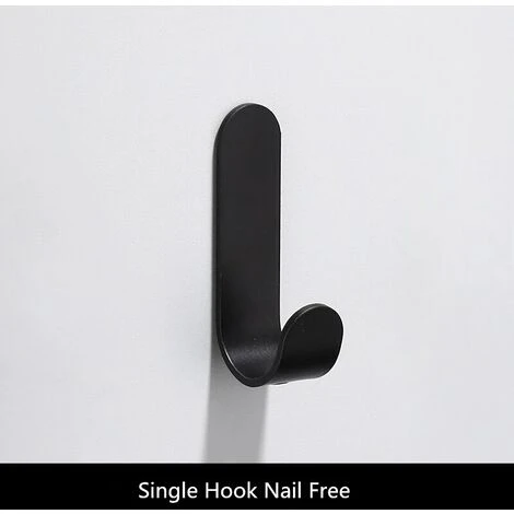 Crochet En Tissu Cintre Noir Crochet Mural Sans Clou Clé Manteau Sac Chapeau Cintre Aluminium Robe Crochet Maison Salle De Bain 5 Pièces 5 Crochet En Tissu Cintre Noir Crochet Mural Sans Clou Clé Manteau Sac Chapeau Cintre Aluminium Robe Crochet Maison Salle De Bain 5 Pièces – Image 5