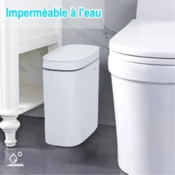 Poubelle Intelligente, SDLOGAL 14L Poubelle Automatique Avec Détecteur D'odeurs, Couvercle De Poubelle Sans Contact Pour La Salle De Bain, La Chambre, La Cuisine Et Le Bureau - Blanc 8 Poubelle Intelligente, SDLOGAL 14L Poubelle Automatique Avec Détecteur D'odeurs, Couvercle De Poubelle Sans Contact Pour La Salle De Bain, La Chambre, La Cuisine Et Le Bureau - Blanc -Promos Gout Cuisine Boutique 81207126 4