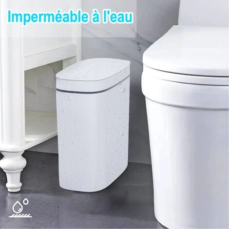 Poubelle Intelligente, SDLOGAL 14L Poubelle Automatique Avec Détecteur D'odeurs, Couvercle De Poubelle Sans Contact Pour La Salle De Bain, La Chambre, La Cuisine Et Le Bureau - Blanc 4 Poubelle Intelligente, SDLOGAL 14L Poubelle Automatique Avec Détecteur D'odeurs, Couvercle De Poubelle Sans Contact Pour La Salle De Bain, La Chambre, La Cuisine Et Le Bureau - Blanc – Image 4