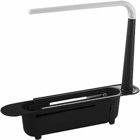 Porte Eponge Evier Cuisine, Organisateur Evier, Support Pour Éponge Télescopique Pour Rangement Evier, Convient Pour Un évier De 32-45 Cm (Noir) 1 Porte Eponge Evier Cuisine, Organisateur Evier, Support Pour Éponge Télescopique Pour Rangement Evier, Convient Pour Un évier De 32-45 Cm (Noir)