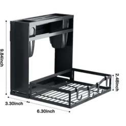 Étagère à Épices à 2 Niveaux En Acier Inoxydable, SDLOGAL, Étagère De Cuisine Pliable, Porte-épices, Organisateur Avec Porte-ustensiles Pour Rangement De Cuisine 7 Étagère à Épices à 2 Niveaux En Acier Inoxydable, SDLOGAL, Étagère De Cuisine Pliable, Porte-épices, Organisateur Avec Porte-ustensiles Pour Rangement De Cuisine -Promos Gout Cuisine Boutique 81548411 3