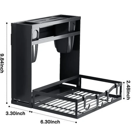 Étagère à Épices à 2 Niveaux En Acier Inoxydable, SDLOGAL, Étagère De Cuisine Pliable, Porte-épices, Organisateur Avec Porte-ustensiles Pour Rangement De Cuisine 3 Étagère à Épices à 2 Niveaux En Acier Inoxydable, SDLOGAL, Étagère De Cuisine Pliable, Porte-épices, Organisateur Avec Porte-ustensiles Pour Rangement De Cuisine – Image 3