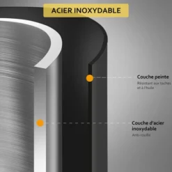 Égouttoir à Vaisselles à 2 Couches, SDLOGAL, Pliable, Égouttoir à Couvert,Panier à Vaisselle En Acier Inoxydable -Noir -Promos Gout Cuisine Boutique 81554636 3