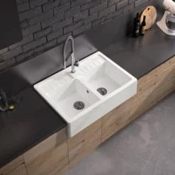 CAREA - Timbre D'office 2 Bacs Qualité Granit - Glacial