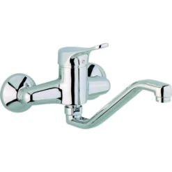 Mitigeur D’évier Mural Avec Tube Orientable Huber Kitchen FU70043021 Chromé