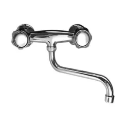 Mitigeur Robinet Mural, Lavabo, évier, Chromé, Rond, 2 Poignées -Promos Gout Cuisine Boutique 8221380 3