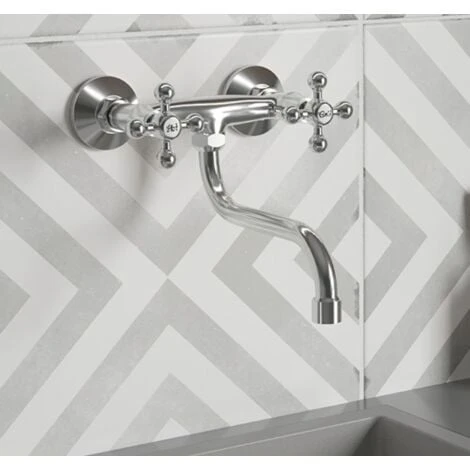 Mélangeur Mural Sur Paroi, Bec Pivotant 2 Mélangeur Mural Sur Paroi, Bec Pivotant – Image 2