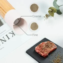 Ensemble De Moulins A Sel Et A Poivre Avec Des Salieres Et Poivrieres Hautes Noires Et Blanches Avec Grossierete Reglable,Cadeau Parfait Pour Salieres Et Poivrieres -Promos Gout Cuisine Boutique 83647286 4