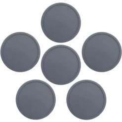 Dessous De Verre 6 Pièces Silicone Antidérapant Lavable Maison Extérieur Gris