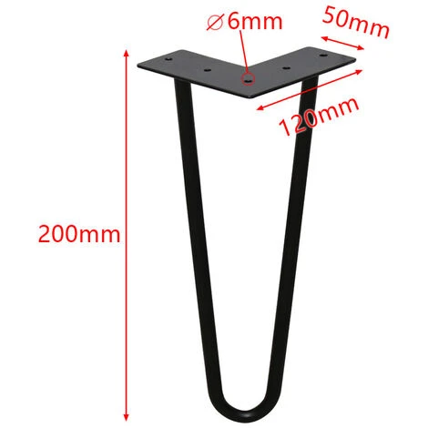 SWANEW Pieds De Table Pieds De Table En épingle à Cheveux 20 Cm, Pieds De Meubles En Métal Massif à 2 Tiges Pour Bricolage, Bureau à Domicile, Restaurant, Bureau, Table De Chevet, Lot De 4 2 SWANEW Pieds De Table Pieds De Table En épingle à Cheveux 20 Cm, Pieds De Meubles En Métal Massif à 2 Tiges Pour Bricolage, Bureau à Domicile, Restaurant, Bureau, Table De Chevet, Lot De 4 – Image 2