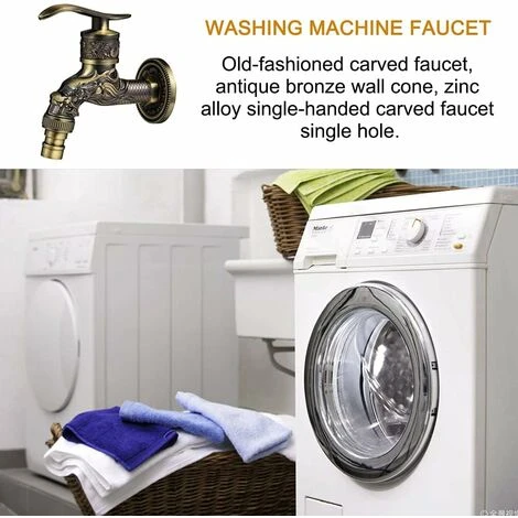 Robinet Mural En Laiton Vintage, Robinet De Jardin Extérieur G1/2, Robinet En Laiton Antique, Robinet Mural Vintage, Robinet En Laiton Antique Sculpté Dragon Pour Cuisine, Salle De Bain, Jardin 5 Robinet Mural En Laiton Vintage, Robinet De Jardin Extérieur G1/2, Robinet En Laiton Antique, Robinet Mural Vintage, Robinet En Laiton Antique Sculpté Dragon Pour Cuisine, Salle De Bain, Jardin – Image 5