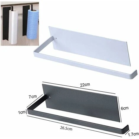 Support Auto-adhésif Pour Essuie-tout - à Coller Au Mur Ou Sous L’armoire / évier / Réfrigérateur - Pour Salle De Bain Et Cuisine 5 Support Auto-adhésif Pour Essuie-tout - à Coller Au Mur Ou Sous L’armoire / évier / Réfrigérateur - Pour Salle De Bain Et Cuisine – Image 5