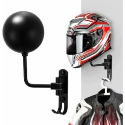 Support Casque Moto, Porte Casque Moto Avec Crochet, Support De Chapeau Rotatif Fixé Au Mur, Casque, Casque De Vélo Présentoir De