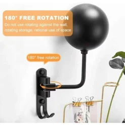 Support Casque Moto, Porte Casque Moto Avec Crochet, Support De Chapeau Rotatif Fixé Au Mur, Casque, Casque De Vélo Présentoir De -Promos Gout Cuisine Boutique 85784320 4