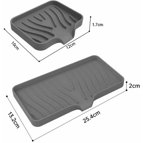 Lot De 2 Tapis De Robinet En Silicone évier Plateau Distributeur De Savon éponge Tapis De Vidange évier éclaboussures Tapis De Séchage Comptoir Plateau De Rangement Accessoires De Cuisine (vert, Grand 5 Lot De 2 Tapis De Robinet En Silicone évier Plateau Distributeur De Savon éponge Tapis De Vidange évier éclaboussures Tapis De Séchage Comptoir Plateau De Rangement Accessoires De Cuisine (vert, Grand – Image 5