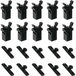 10 Paires Serrure De Loquet De Poubelle à Couvercle Tactile En Plastique Rechange Compatible Avec Brabantia 3 à 50 Litres