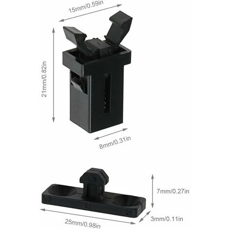 10 Paires Serrure De Loquet De Poubelle à Couvercle Tactile En Plastique Rechange Compatible Avec Brabantia 3 à 50 Litres 4 10 Paires Serrure De Loquet De Poubelle à Couvercle Tactile En Plastique Rechange Compatible Avec Brabantia 3 à 50 Litres – Image 4