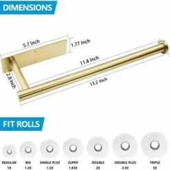 Porte Essuie Tout Auto-adhésif, Porte Sopalin Porte Rouleau Papier Cuisine Acier Inoxydable Doré, Supports Pour Papier Essuie-Tout Mural 8 Porte Essuie Tout Auto-adhésif, Porte Sopalin Porte Rouleau Papier Cuisine Acier Inoxydable Doré, Supports Pour Papier Essuie-Tout Mural -Promos Gout Cuisine Boutique 85800616 4