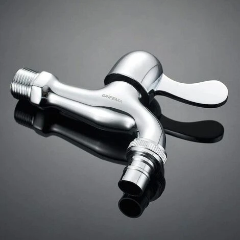 Robinets Laveuse Eau Froide (1/2''), Robinet Extérieur/Jardin, Laiton/Chrome 4 Robinets Laveuse Eau Froide (1/2''), Robinet Extérieur/Jardin, Laiton/Chrome – Image 4