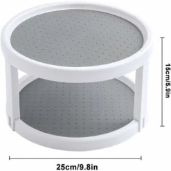 RHAFAYRE Plateau Tournant Epices, Placard Étagère à Épices, 2 étages Porte Épice Rotative Étagère à Épice Support De Stockage, Pour Cuisine, Réfrigérateur, Congélateur, Armoire Et Comptoirs, épices 9 RHAFAYRE Plateau Tournant Epices, Placard Étagère à Épices, 2 étages Porte Épice Rotative Étagère à Épice Support De Stockage, Pour Cuisine, Réfrigérateur, Congélateur, Armoire Et Comptoirs, épices -Promos Gout Cuisine Boutique 86249425 5