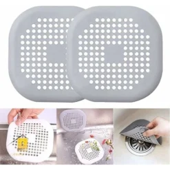 Filtre Cheveux Douche, 4PCS Attrape Cheveux Douche Couvercles De Drain De Douche, Filtre Evier/Baignoire/Douche En Silicone-Bouchon Caoutchouc Salle De Bain/Cuisin -Promos Gout Cuisine Boutique 86249833 3