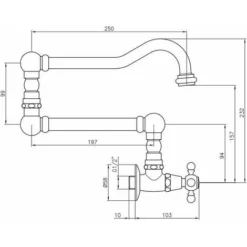 Robinet De Remplissage De Pot Articulé De Couleur Bronze Antique P&B Classical 62560BR Bronze 7 Robinet De Remplissage De Pot Articulé De Couleur Bronze Antique P&B Classical 62560BR Bronze -Promos Gout Cuisine Boutique 86722533 4