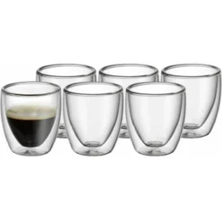 Ensemble De Tasses à Expresso à Double Paroi, Verres à Double Paroi 80 Ml, Effet Flottant, Verres Thermiques, Verre à Expresso Résistant à La Chaleur