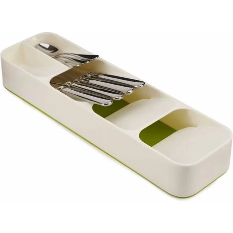 Range Couvert Pour Tiroir Compact, Organisateur De Tiroir, Blanc, 5,7 X 39,5 X 11 Cm 2 Range Couvert Pour Tiroir Compact, Organisateur De Tiroir, Blanc, 5,7 X 39,5 X 11 Cm – Image 2