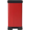 CURVER POUBELLE DECO RECTANGULAIRE 50L ROUGE, Rouge, 39x29x72 Cm, 80% Plastique Recyclé