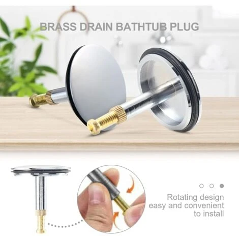 Bouchon De Baignoire Universel Ø 43 Mm, Bouchon De Vidange En Laiton Avec Surface Chromée, Antirouille, Pour Le Drainage Habituel De La Baignoire, Hauteur Réglable 50-55 Mm 4 Bouchon De Baignoire Universel Ø 43 Mm, Bouchon De Vidange En Laiton Avec Surface Chromée, Antirouille, Pour Le Drainage Habituel De La Baignoire, Hauteur Réglable 50-55 Mm – Image 4