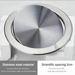 OAAO Type Intégré Couvercle De Rabat De Poubelle En Acier Inoxydable Intégré Balance Pivotante Couvercle à Rabat Poubelle Couvercle Cuisine Maison Utilisation Des Ordures -Promos Gout Cuisine Boutique 87915340 3