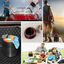 Poubelle De Voiture, 4L Poubelle Pliable De Voiture, Poubelle Pliable Portable, Avec Couvercle, Suspendu Bote à Ordures Repliable, Pour Bureau, Maison Et Voiture(Noir) -Promos Gout Cuisine Boutique 87952204 4