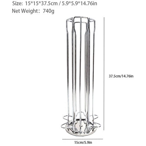 Hofuton Porte Capsules Compatible Avec Nespresso 360 Degrés Rotable Distributeur Présentoir 60 Pièces Support Capsules Argent 2 Hofuton Porte Capsules Compatible Avec Nespresso 360 Degrés Rotable Distributeur Présentoir 60 Pièces Support Capsules Argent – Image 2