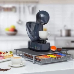 Hofuton Tiroirs à Capsules De Café 36 Pièces, Distributeur Moderne Support De Rangement Capsule Pour Machine à Café Avec Organisateur De Dosettes, Gris