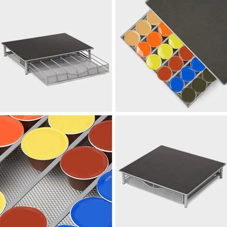 Hofuton Tiroirs à Capsules De Café 36 Pièces, Distributeur Moderne Support De Rangement Capsule Pour Machine à Café Avec Organisateur De Dosettes, Gris 3 Hofuton Tiroirs à Capsules De Café 36 Pièces, Distributeur Moderne Support De Rangement Capsule Pour Machine à Café Avec Organisateur De Dosettes, Gris – Image 3
