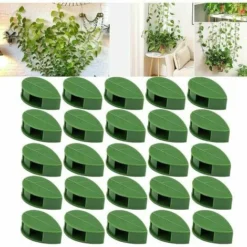 Lot De 100 Accessoires Muraux De Crédence Clips De Fixation Murale Pour Plantes Grimpantes, Clips Muraux Auto-adhésifs En Forme De Feuille Pour Plantes Grimpantes Murales. GHOST
