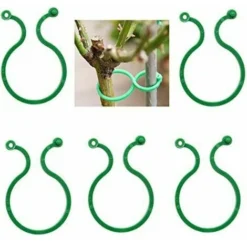 Tuteur Pour Végétaux 100 PCS Accessoires Muraux De Crédence Plante Twist Clip Attaches Plante Support Clips Légumes Tomate Vigne Fleur Clips Plante Serrures Pour Sécuriser Les Plantes. GHOST