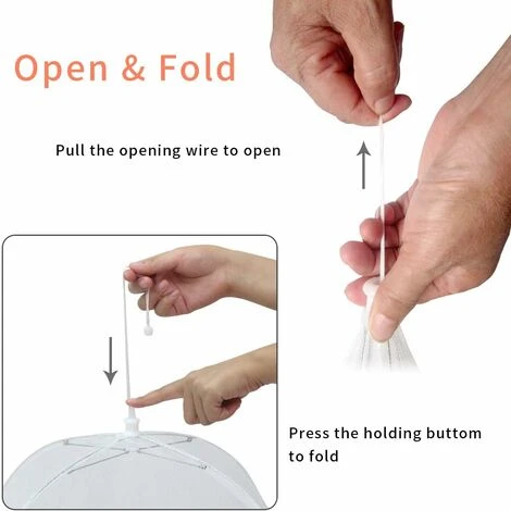 6pcs Cloche Alimentaire Pliable Anti-Mouche Couvercle De Nourriture En Maille Pliant Tente Parapluie Anti-Insectes Anti-moustiques Protection Pour Barbecue Pique-Nique Aliments 44x44x30 Cm 4 6pcs Cloche Alimentaire Pliable Anti-Mouche Couvercle De Nourriture En Maille Pliant Tente Parapluie Anti-Insectes Anti-moustiques Protection Pour Barbecue Pique-Nique Aliments 44x44x30 Cm – Image 4