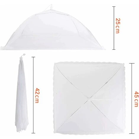 6pcs Cloche Alimentaire Pliable Anti-Mouche Couvercle De Nourriture En Maille Pliant Tente Parapluie Anti-Insectes Anti-moustiques Protection Pour Barbecue Pique-Nique Aliments 44x44x30 Cm 5 6pcs Cloche Alimentaire Pliable Anti-Mouche Couvercle De Nourriture En Maille Pliant Tente Parapluie Anti-Insectes Anti-moustiques Protection Pour Barbecue Pique-Nique Aliments 44x44x30 Cm – Image 5