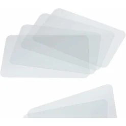 Lot De 4 Sets De Table En Plastique Transparent – Protecteur De Table Pour Table De Salle à Manger, Comptoir De Cuisine, Bureau, Table De Peinture, étagères – Feuilles De Plastique Multi-usages, Flexi
