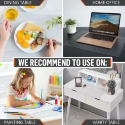 Lot De 4 Sets De Table En Plastique Transparent – Protecteur De Table Pour Table De Salle à Manger, Comptoir De Cuisine, Bureau, Table De Peinture, étagères – Feuilles De Plastique Multi-usages, Flexi -Promos Gout Cuisine Boutique 88373725 5