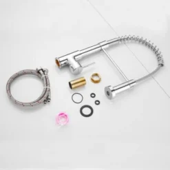 Robinet Cuisine Avec Douchette Pivotant à 360° STANEW Robinet Cuisine à Ressort 2 Modes De Pulvérisation. (Argent, Small) -Promos Gout Cuisine Boutique 88552507 5