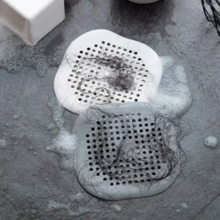 4 Pièces Protection De Drain En Silicone Avec Ventouse, Crépine De Drain Douche Attrape-cheveux Couvercle De Drain De Baignoire Pour Cuisine Salle De Bain - Blanc, Gris -Promos Gout Cuisine Boutique 88621413 5