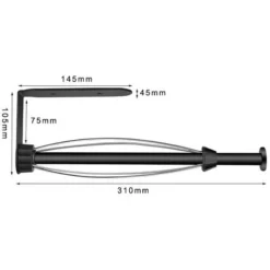 Porte Sopalin Sans Perçage, Porte Rouleau Essuie Tout Mural Auto-Adhésif à Suspendre, Noir Support Sopalin Effet Amortissant, Pour Cuisine Salle De Bains, Fournis Avec Colle Et Vis -Promos Gout Cuisine Boutique 88720707 3